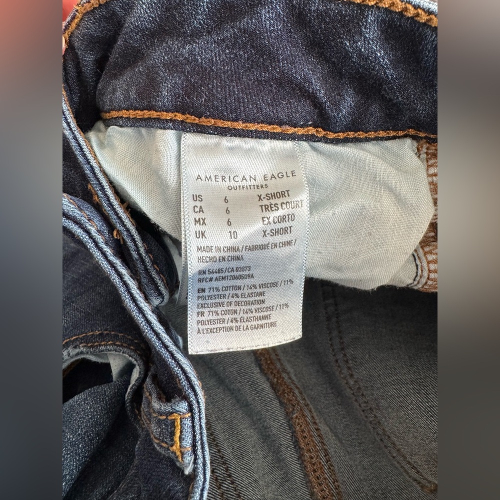 American Eagle Outfitters Super Stretch Denim Jegging Size 6 X-Short Preowned - Picture 6 of 10